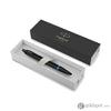 Parker IM Vibrant Rings Ballpoint Pen in Satin Black Lacquer with Marine Blue Accents Ballpoint Pen