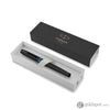 Parker IM Vibrant Rings Rollerball Pen in Satin Black Lacquer with Marine Blue Accents Rollerball Pen