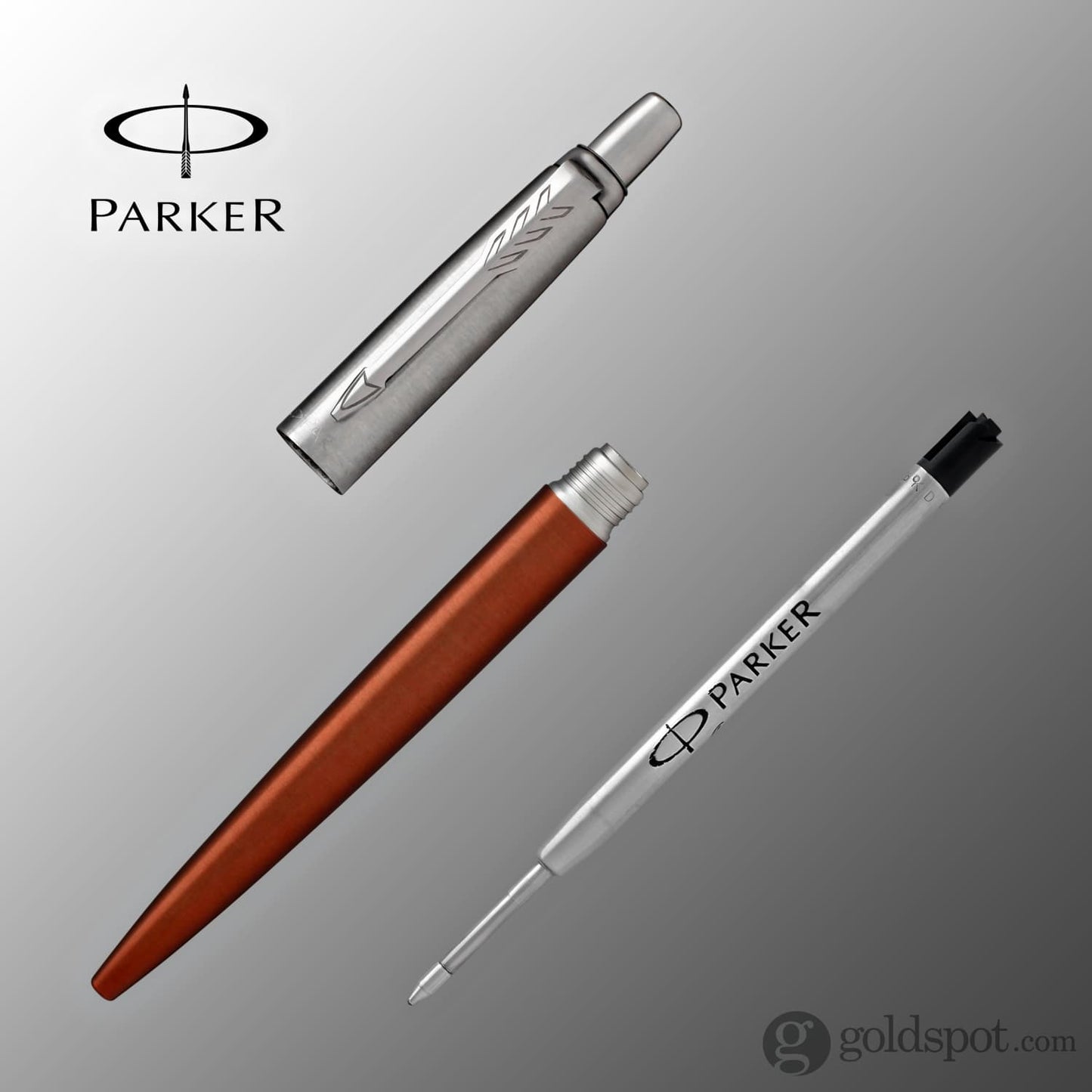 Parker Jotter Ballpoint Pen in Chelsea Orange with Chrome Trim Ballpoint Pen