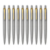 Parker Jotter Ballpoint Pen in Stainless Steel with Gold Trim - Pack of 10 Ballpoint Pen
