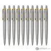 Parker Jotter Ballpoint Pen in Stainless Steel with Gold Trim - Pack of 10 Ballpoint Pen