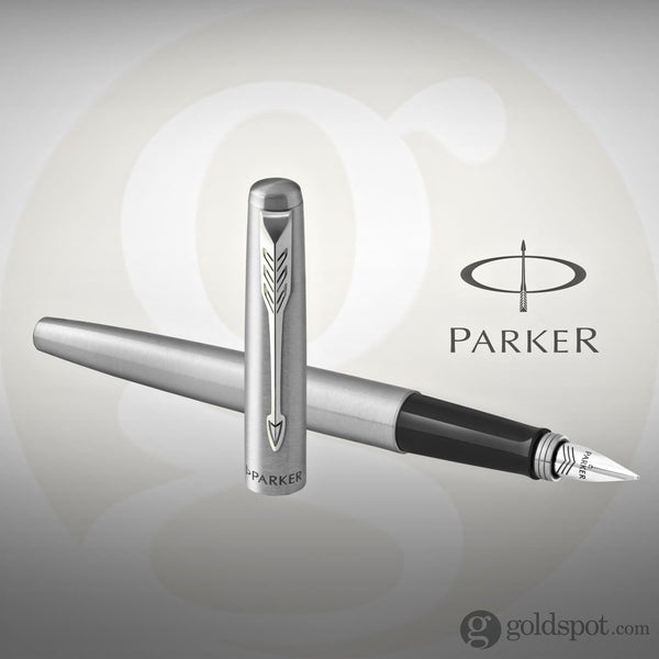 Parker Jotter Fountain Pen in Stainless Steel with Chrome Trim - Medium Point Fountain Pen