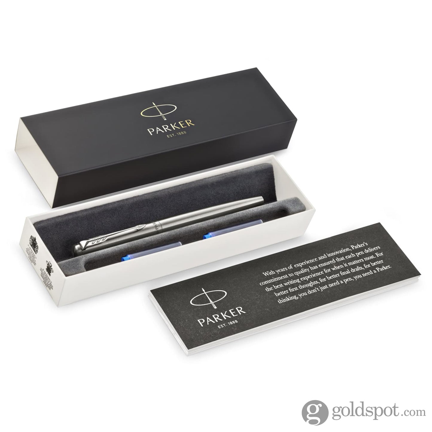 Parker Jotter Fountain Pen in Stainless Steel with Chrome Trim - Medium Point Fountain Pen