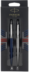 Parker Jotter London Duo Discovery Pack: Royal Blue Ballpoint Pen & Stainless Steel Gel Pen Ballpoint Pen