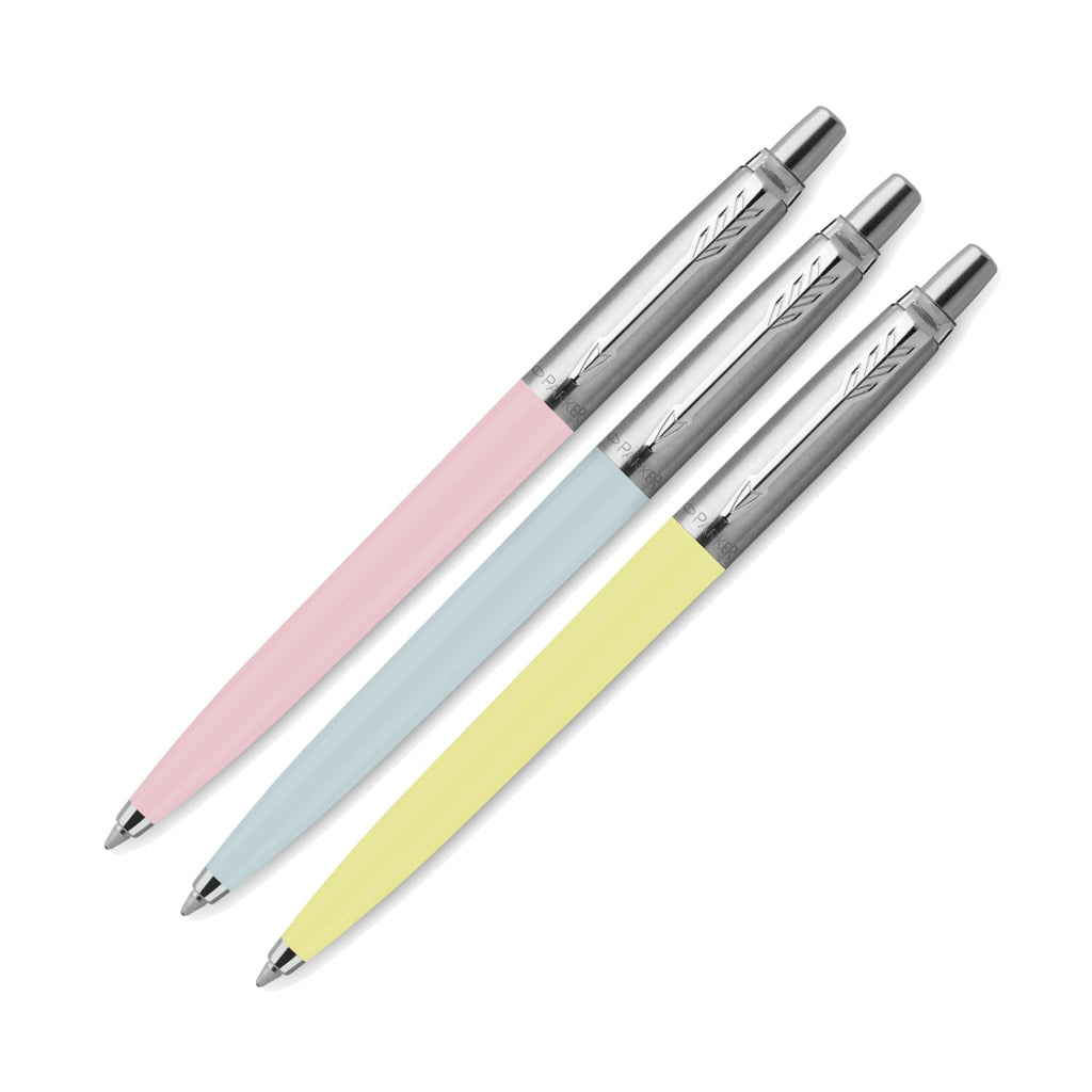 Parker Jotter Pastel Gel Blue Pink & Yellow Trio Pen Set - Special Edition Ballpoint Pen