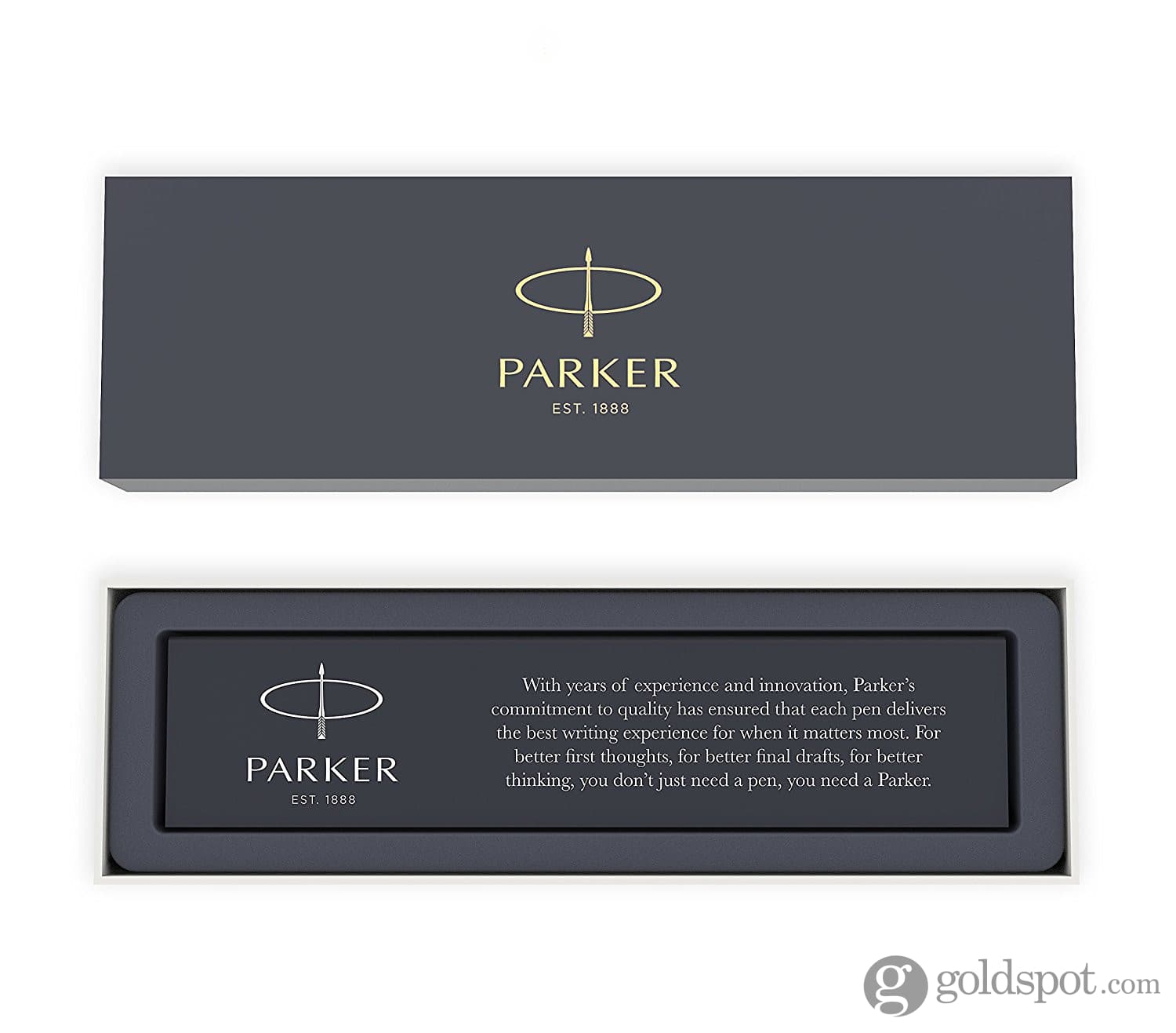 Parker Jotter Premium Ballpoint Pen in Stainless Steel Diagonal