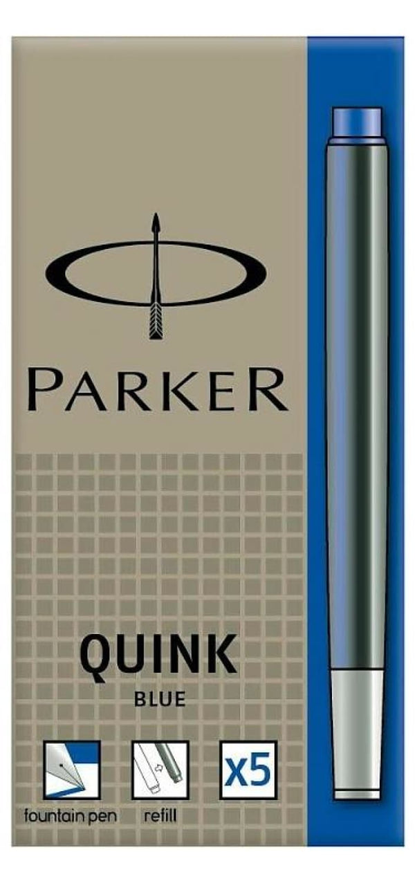Boite de 5 Cartouches d'encre effaçable - Bleu royal PARKER Quink