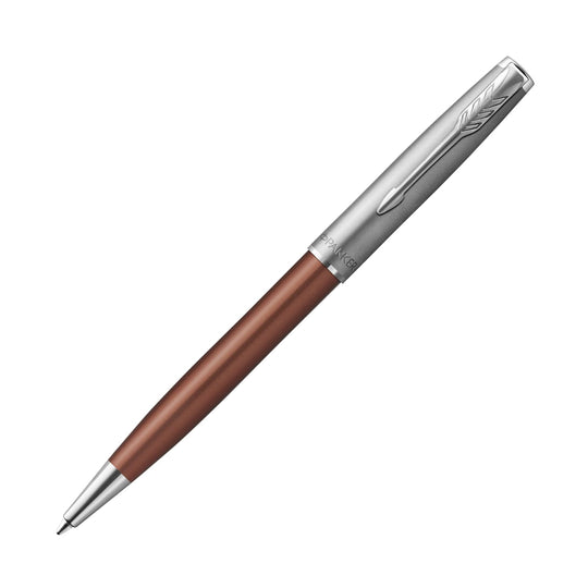 Parker Sonnet Ballpoint Pen in Metal and Orange Lacquer with Palladium Trim