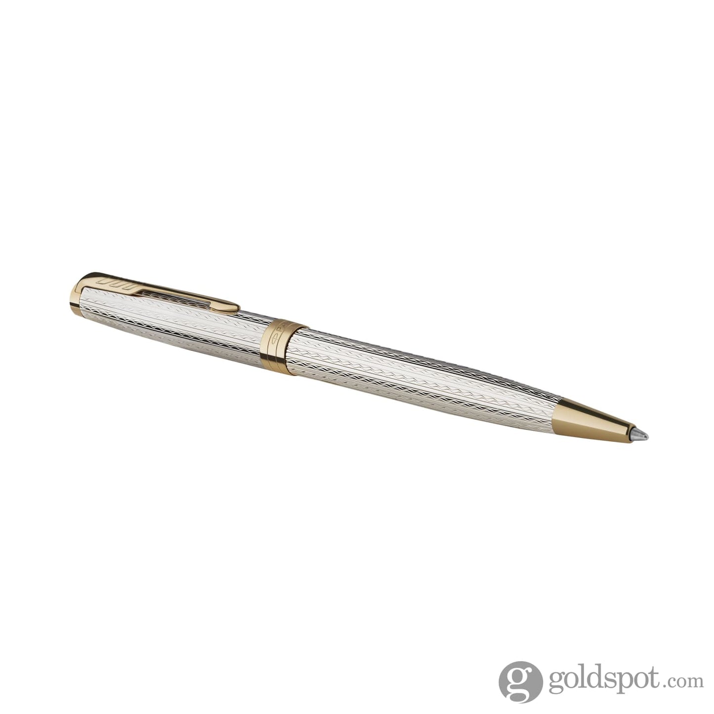 Parker Sonnet Deluxe Ballpoint Pen in Silver Mistral Goldspot Pens