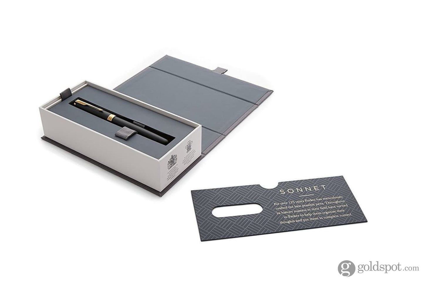 Parker Sonnet Fountain Pen in Lacquered Black with Gold Trim - Medium Point Fountain Pen