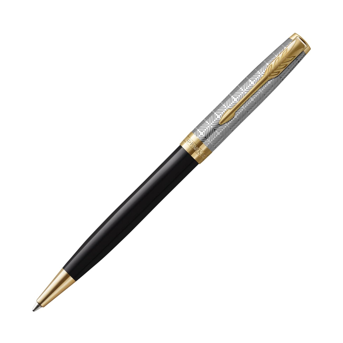 Parker Sonnet Premium Ballpoint Pen in Metal & Black Ballpoint Pen