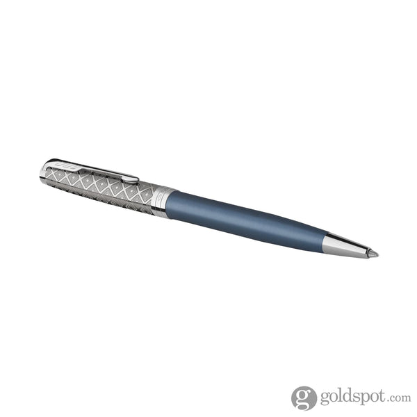 Parker Sonnet Premium Ballpoint Pen in Metal & Blue Ballpoint Pen