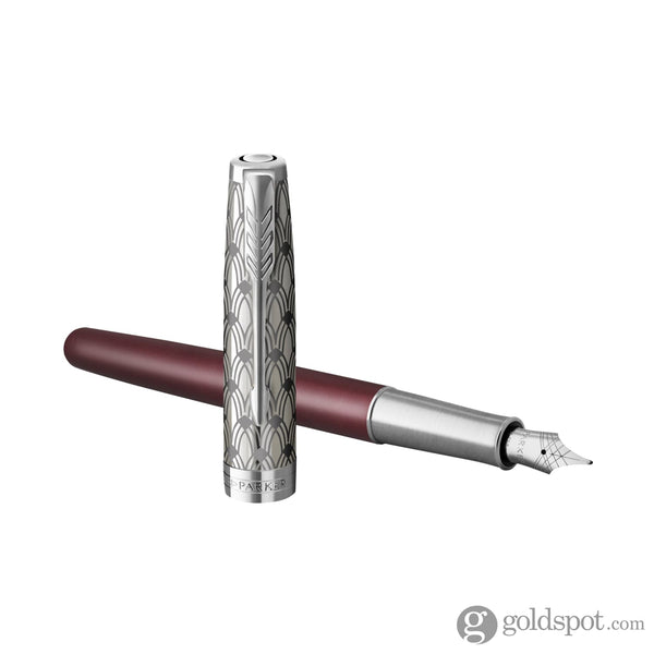 Parker Sonnet Premium Fountain Pen in Metal & Red 18K Gold Fountain Pen