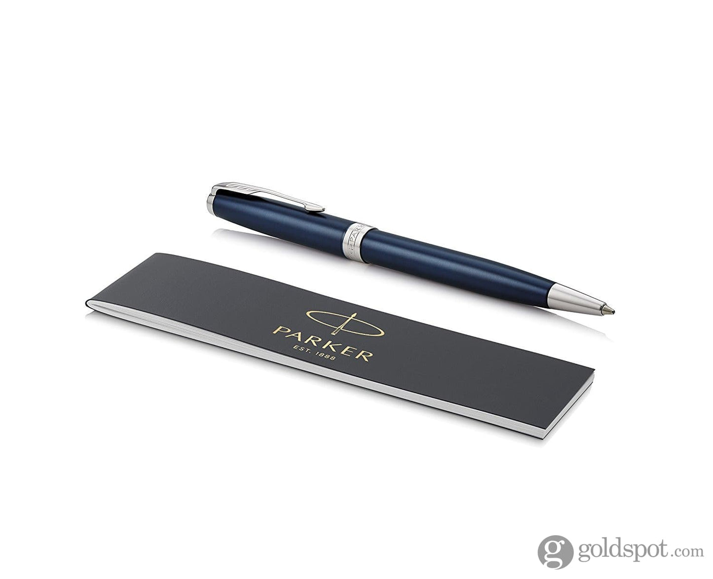 Parker Sonnet Retractable Ballpoint Pen in Lacquered Blue with Chrome Trim Ballpoint Pen
