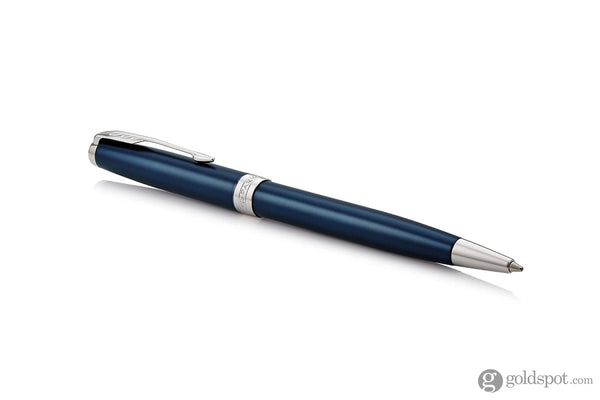 Parker Sonnet Retractable Ballpoint Pen in Lacquered Blue with Chrome Trim Ballpoint Pen