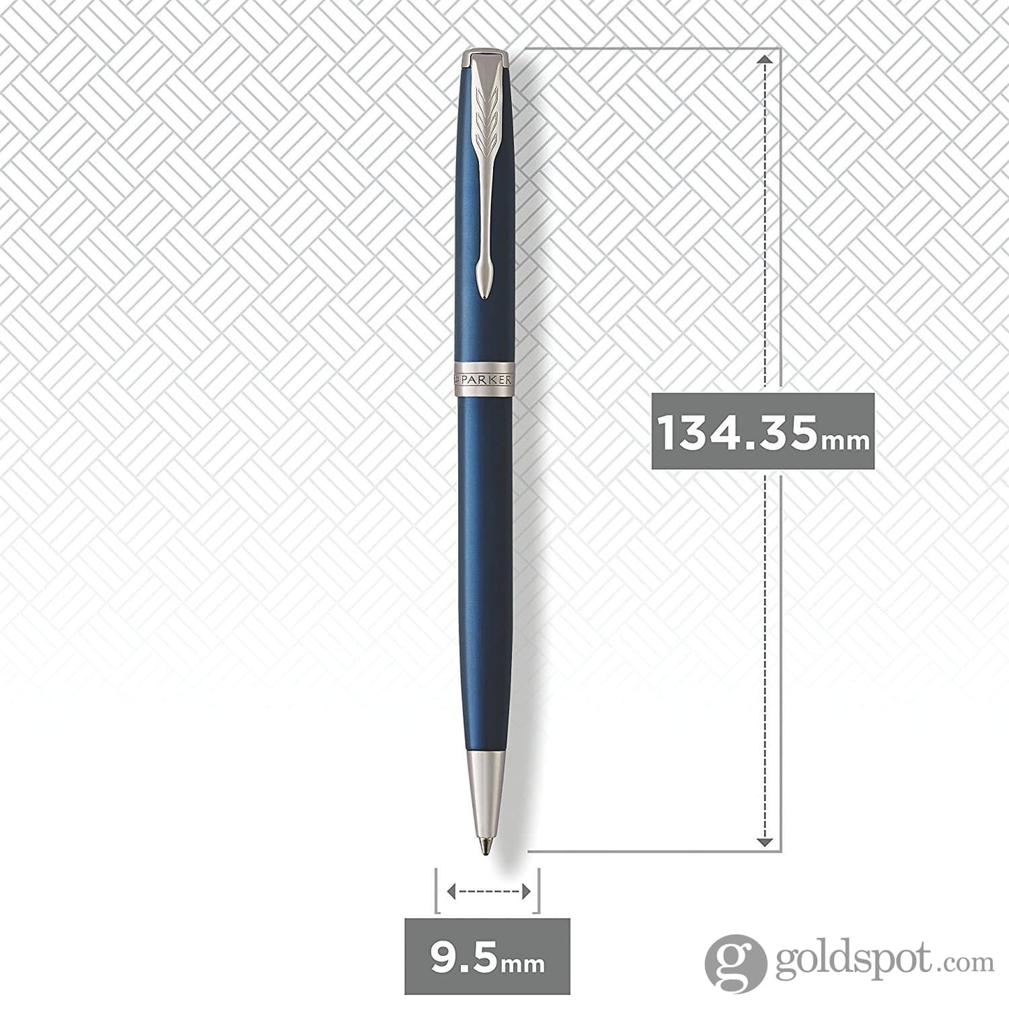 Parker Sonnet Retractable Ballpoint Pen in Lacquered Blue with Chrome Trim Ballpoint Pen