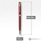 Parker Sonnet Retractable Ballpoint Pen in Lacquered Red with Gold Trim Ballpoint Pen