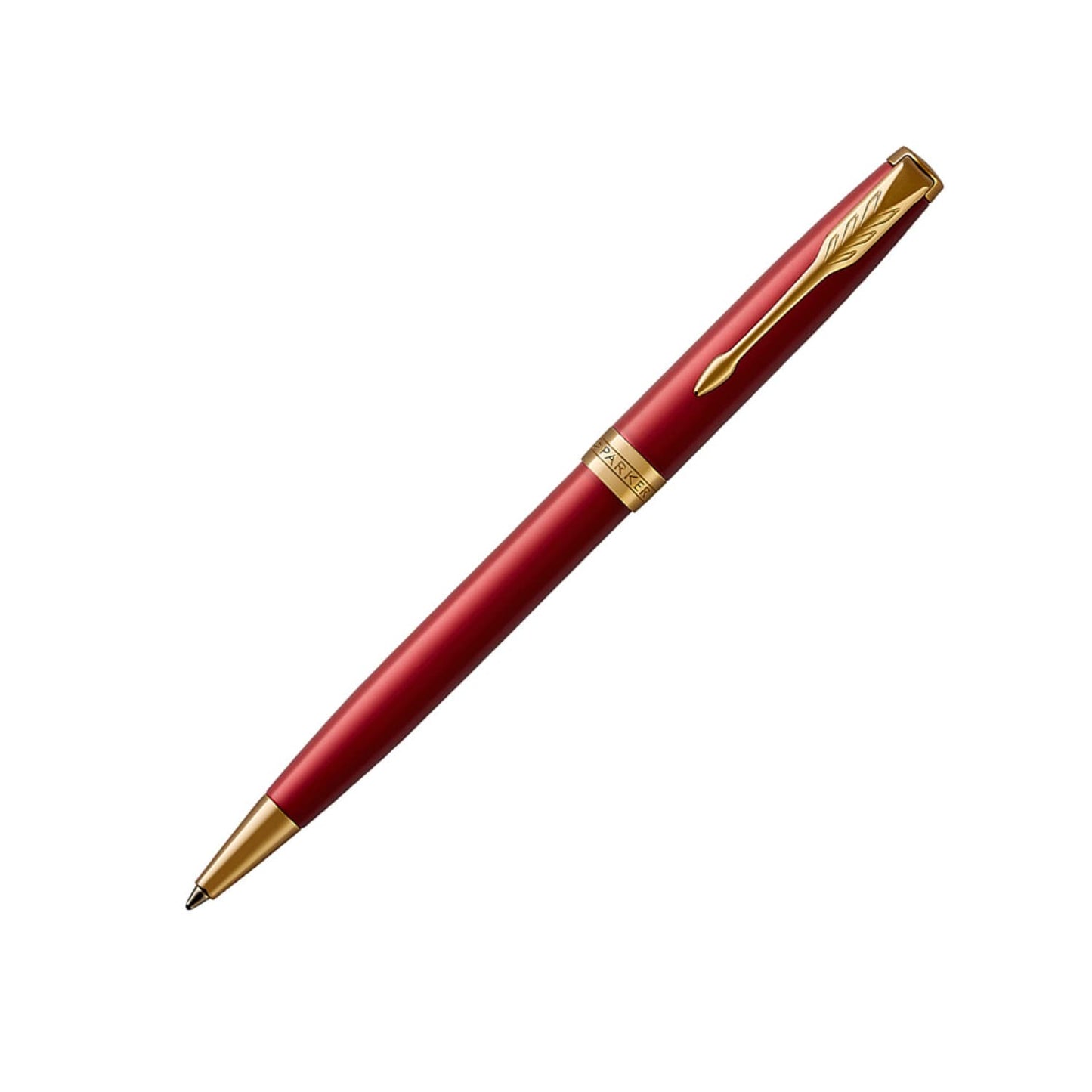 Parker Sonnet Retractable Ballpoint Pen in Lacquered Red with Gold Trim Ballpoint Pen