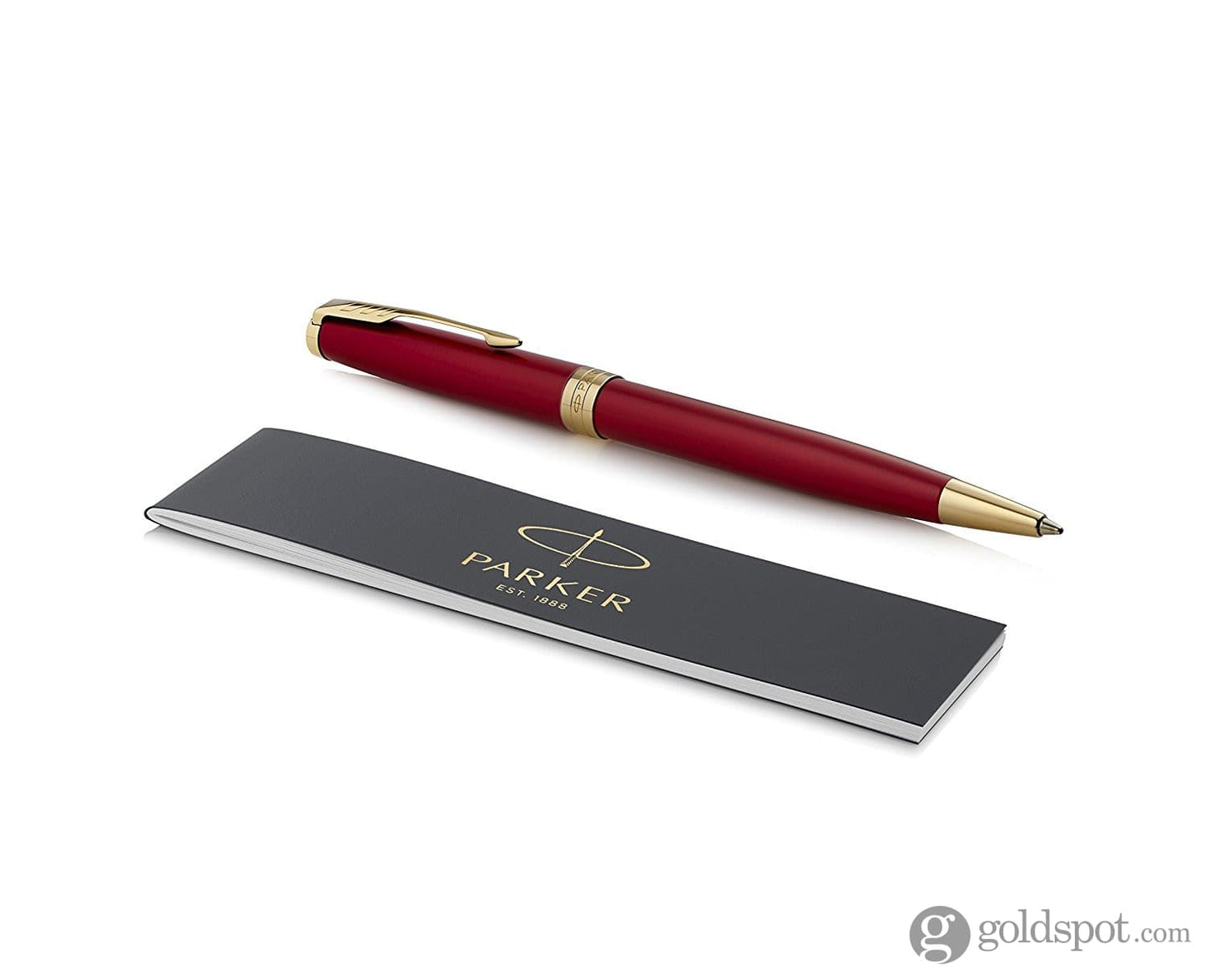 Parker Sonnet Retractable Ballpoint Pen in Lacquered Red with Gold Trim Ballpoint Pen