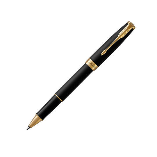 Parker Sonnet Rollerball Pen in Matte Lacquered Black with Gold Trim