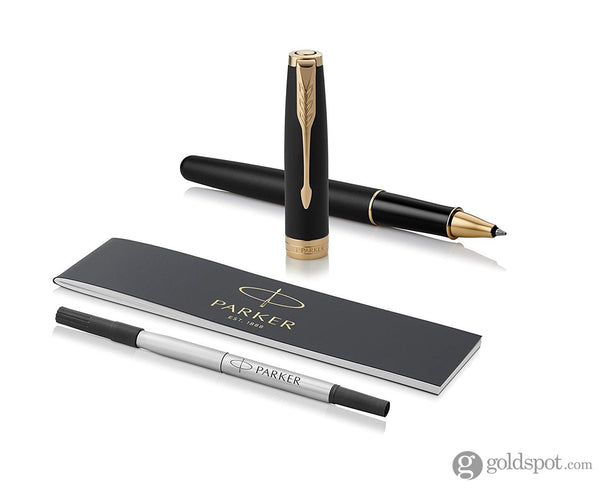 Parker Sonnet Rollerball Pen in Matte Lacquered Black with Gold Trim Misc