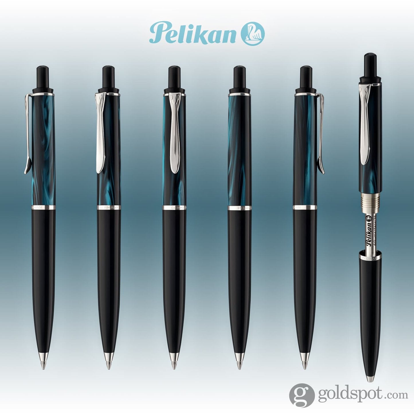 Pelikan Classic Series K205 Ballpoint Pen in Petrol-Marbled - Special Edition Ballpoint Pen