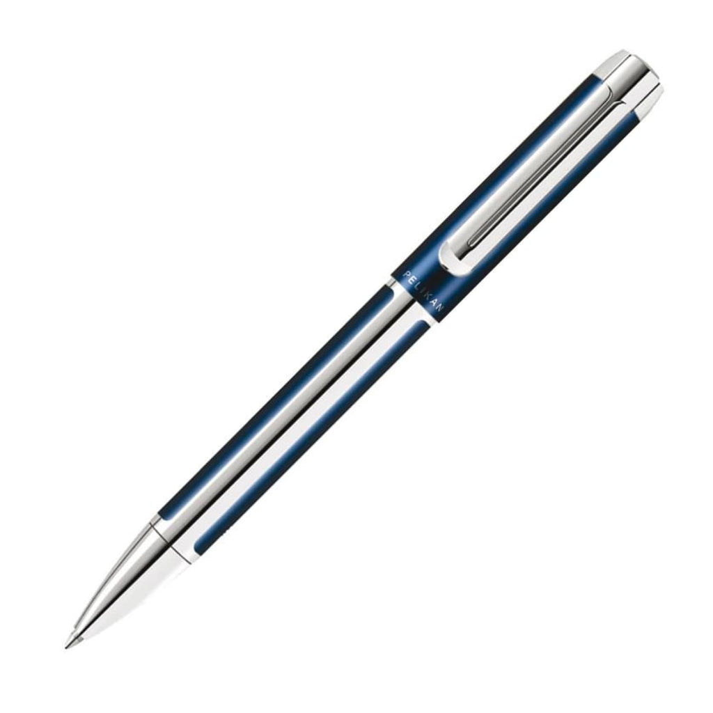 Pelikan Pura Series K40 Ballpoint Pen in Blue & Silver Ballpoint Pen