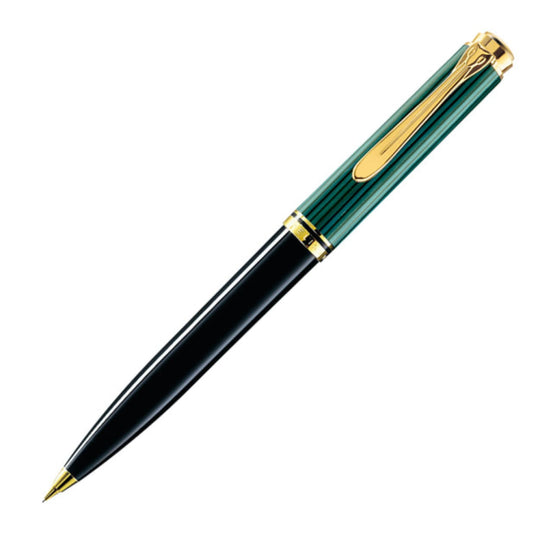Pelikan Souveran D600 Mechanical Pencil in Black & Green with Gold Trim - 0.7mm