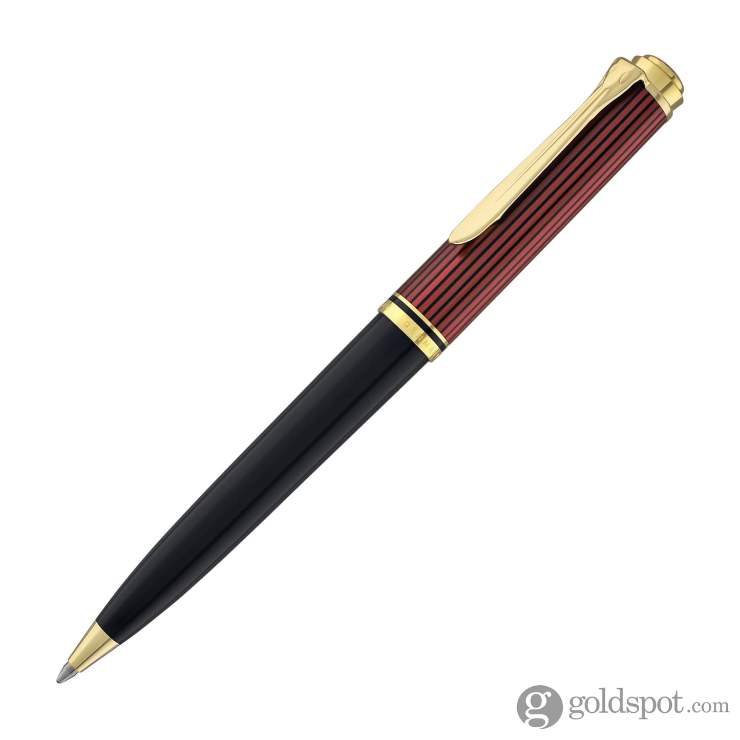 Pelikan Souveran K800 Ballpoint Pen in Black & Red with Gold Trim Ballpoint Pen