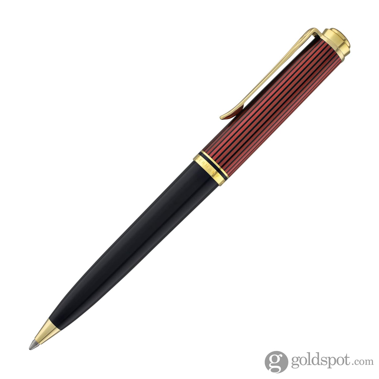 Pelikan Souveran K800 Ballpoint Pen in Black & Red with Gold Trim Ballpoint Pen