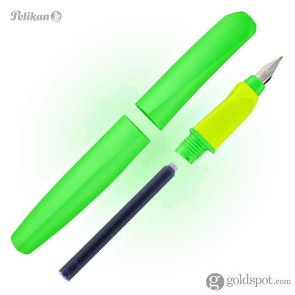 Pelikan Twist Fountain Pen in Neon Green - Medium Point Fountain Pen