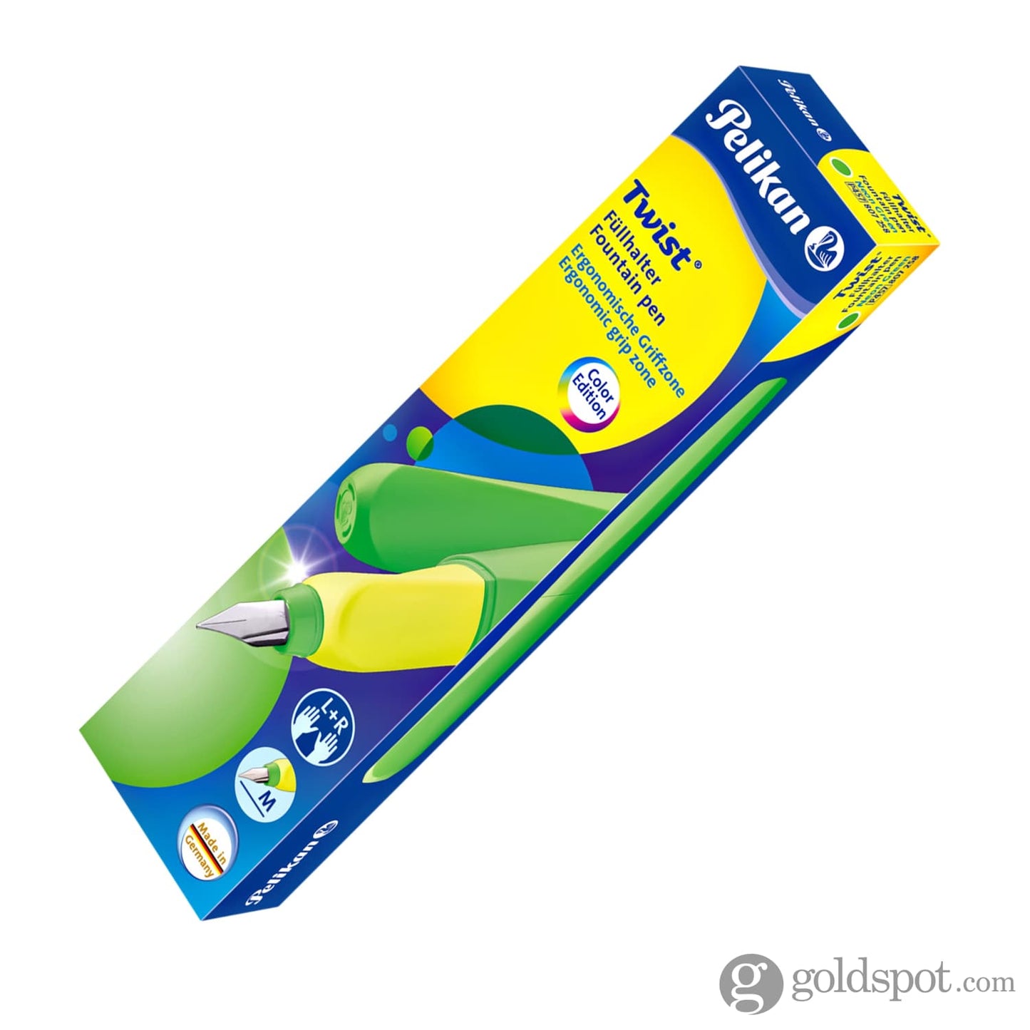 Pelikan Twist Fountain Pen in Neon Green - Medium Point Fountain Pen