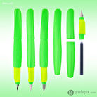 Pelikan Twist Fountain Pen in Neon Green - Medium Point Fountain Pen