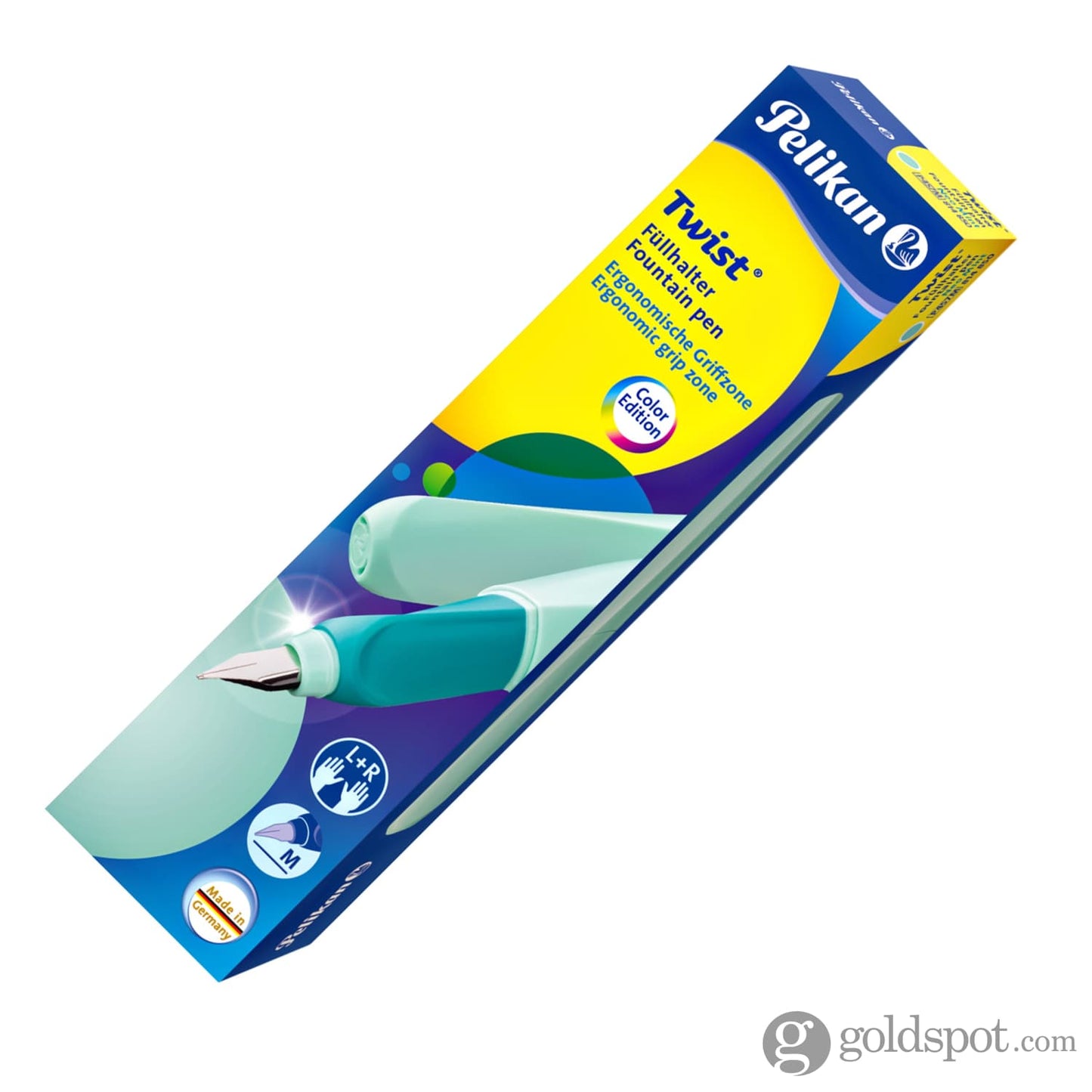 Pelikan Twist Fountain Pen in Neon Mint - Medium Point Fountain Pen