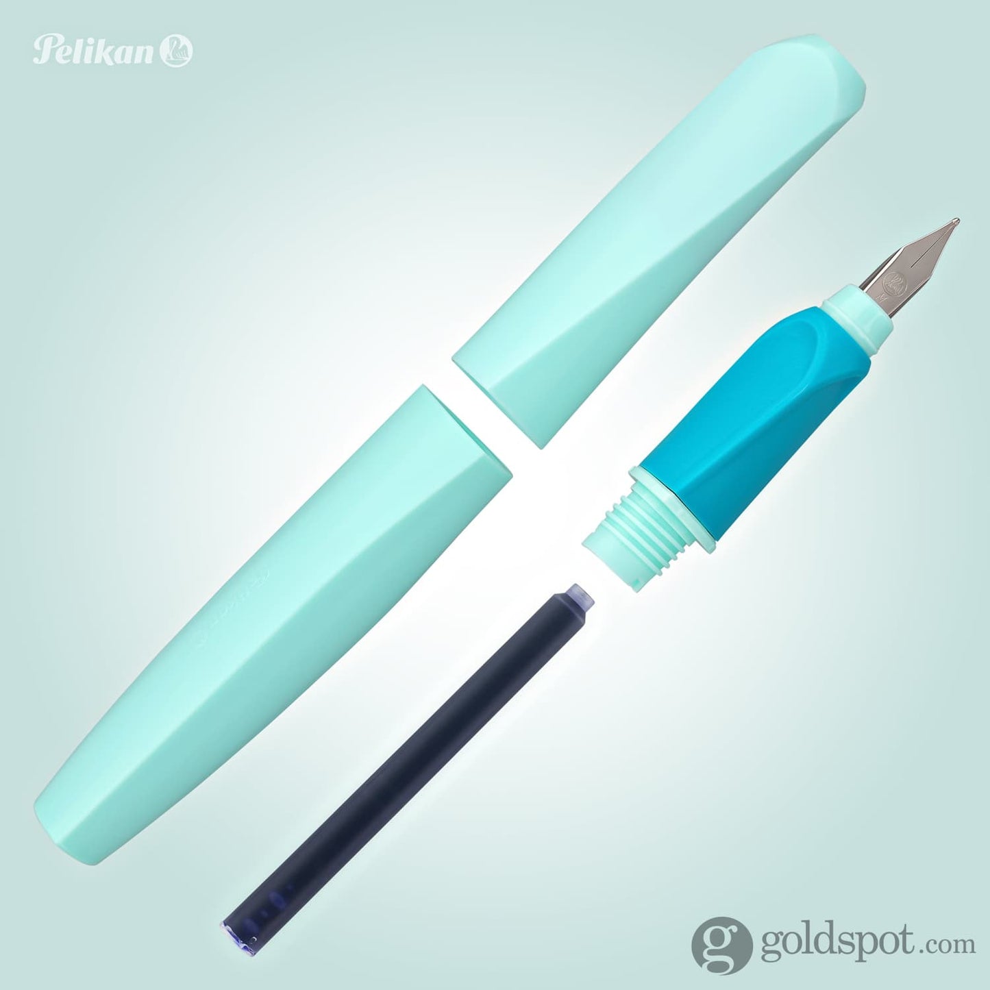 Pelikan Twist Fountain Pen in Neon Mint - Medium Point Fountain Pen