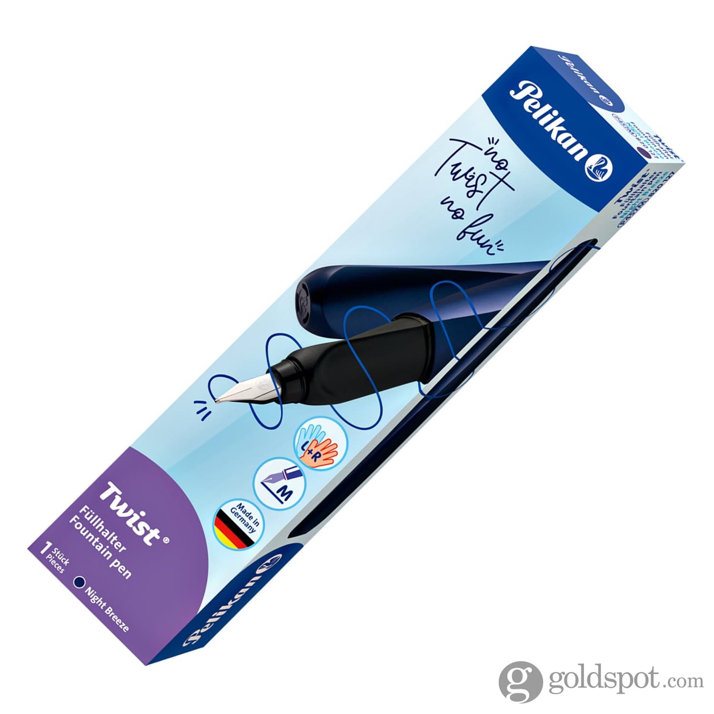 Pelikan Twist Fountain Pen in Night Breeze - Medium Point Fountain Pen