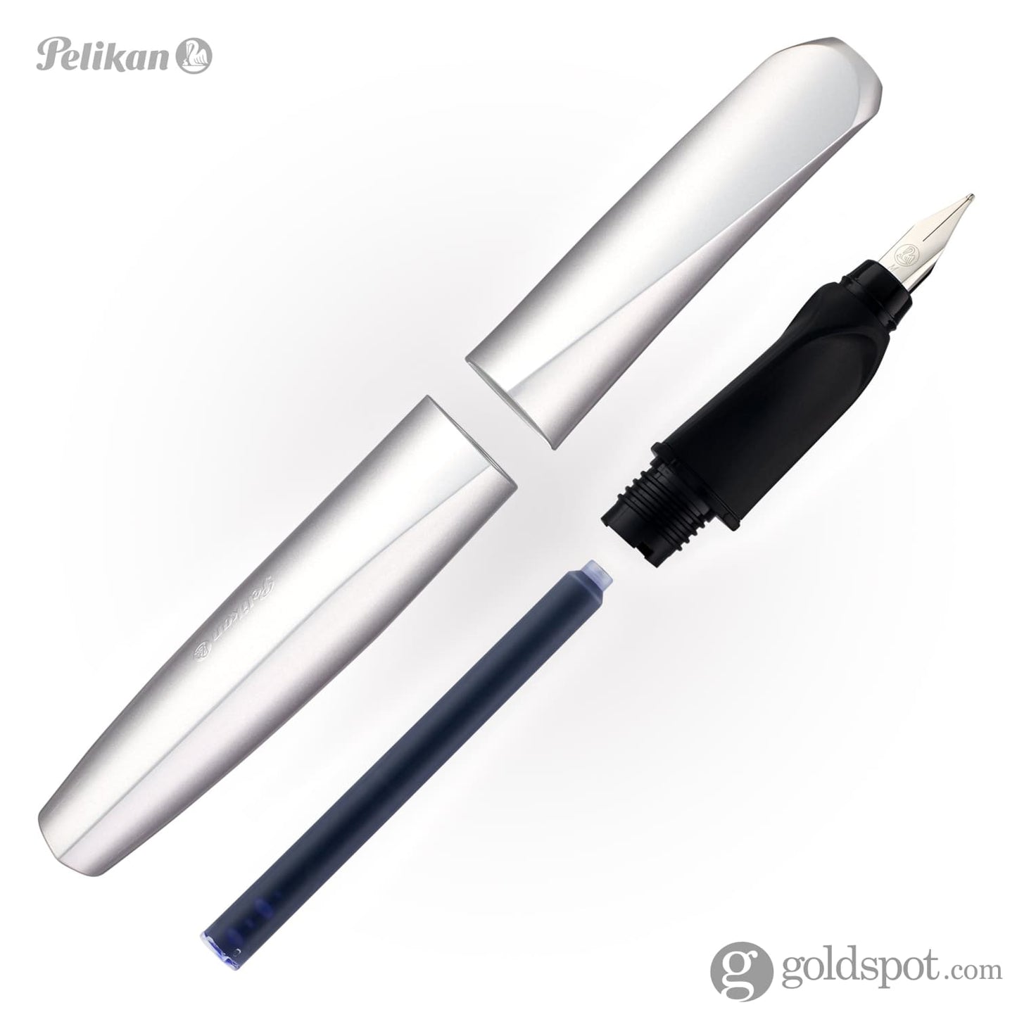 Pelikan Twist Fountain Pen in Silver - Medium Point Fountain Pen