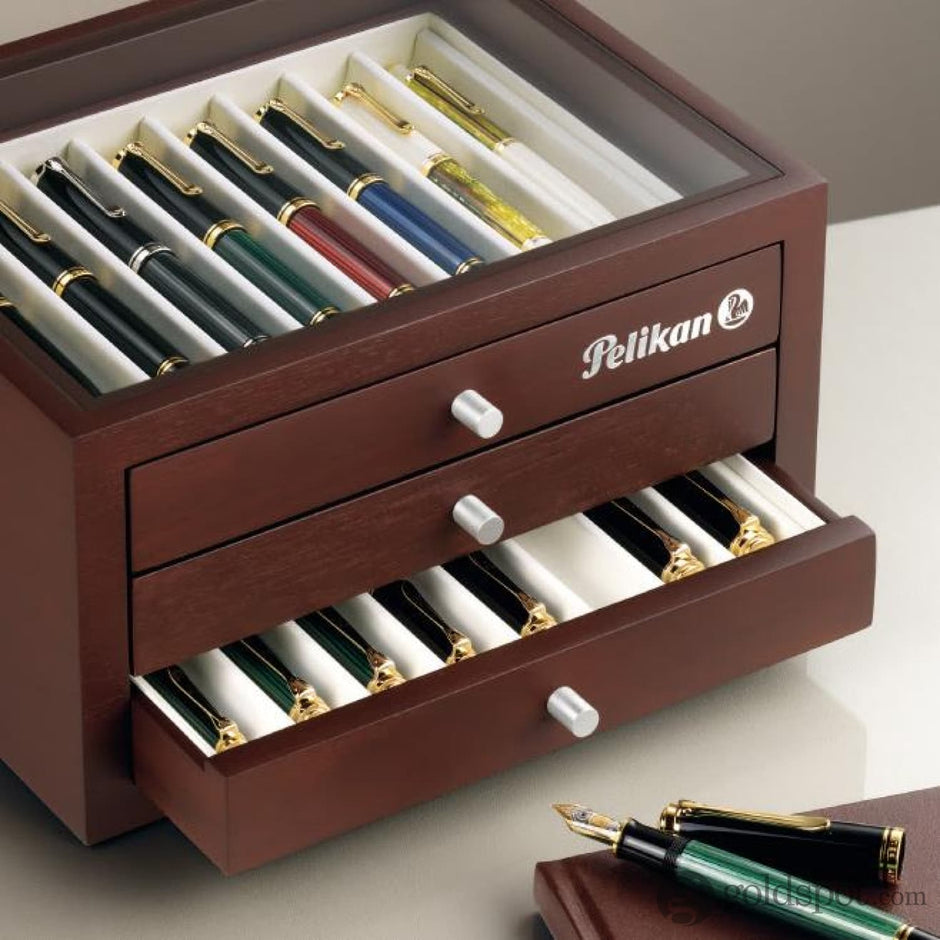 Pelikan Wood Pen Collectors Display Box - Holds 24 Pens - Goldspot Pens