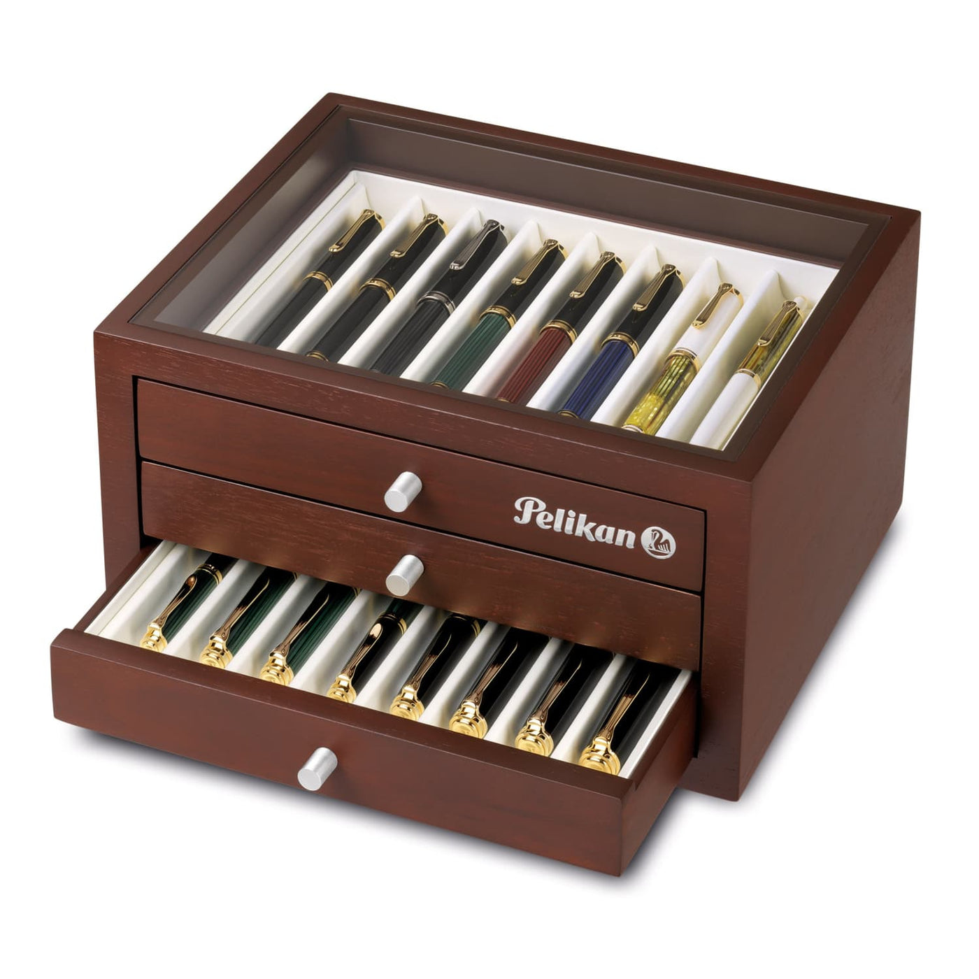 Pelikan Wood Pen Collectors Display Box - Holds 24 Pens - Goldspot Pens