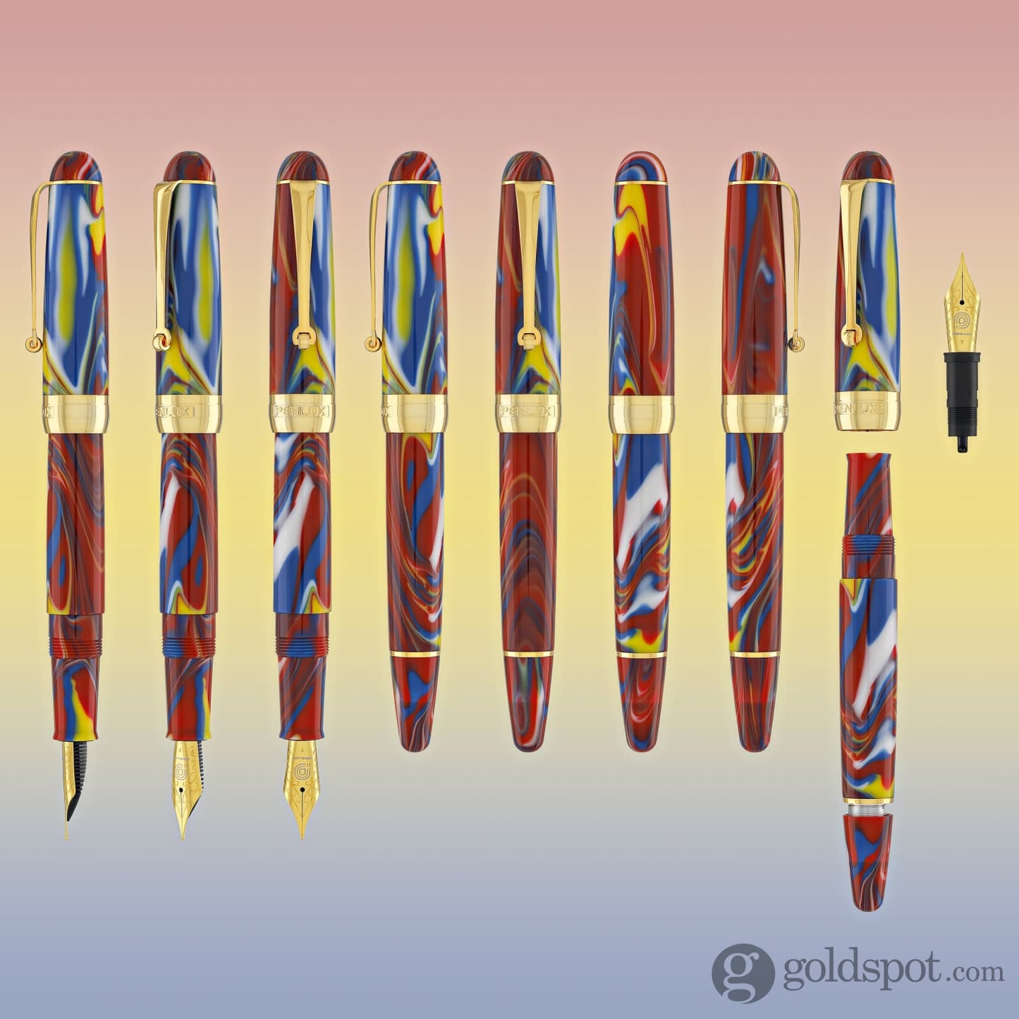 Penlux Masterpiece Delgado Fountain Pen in Macaw Fountain Pen
