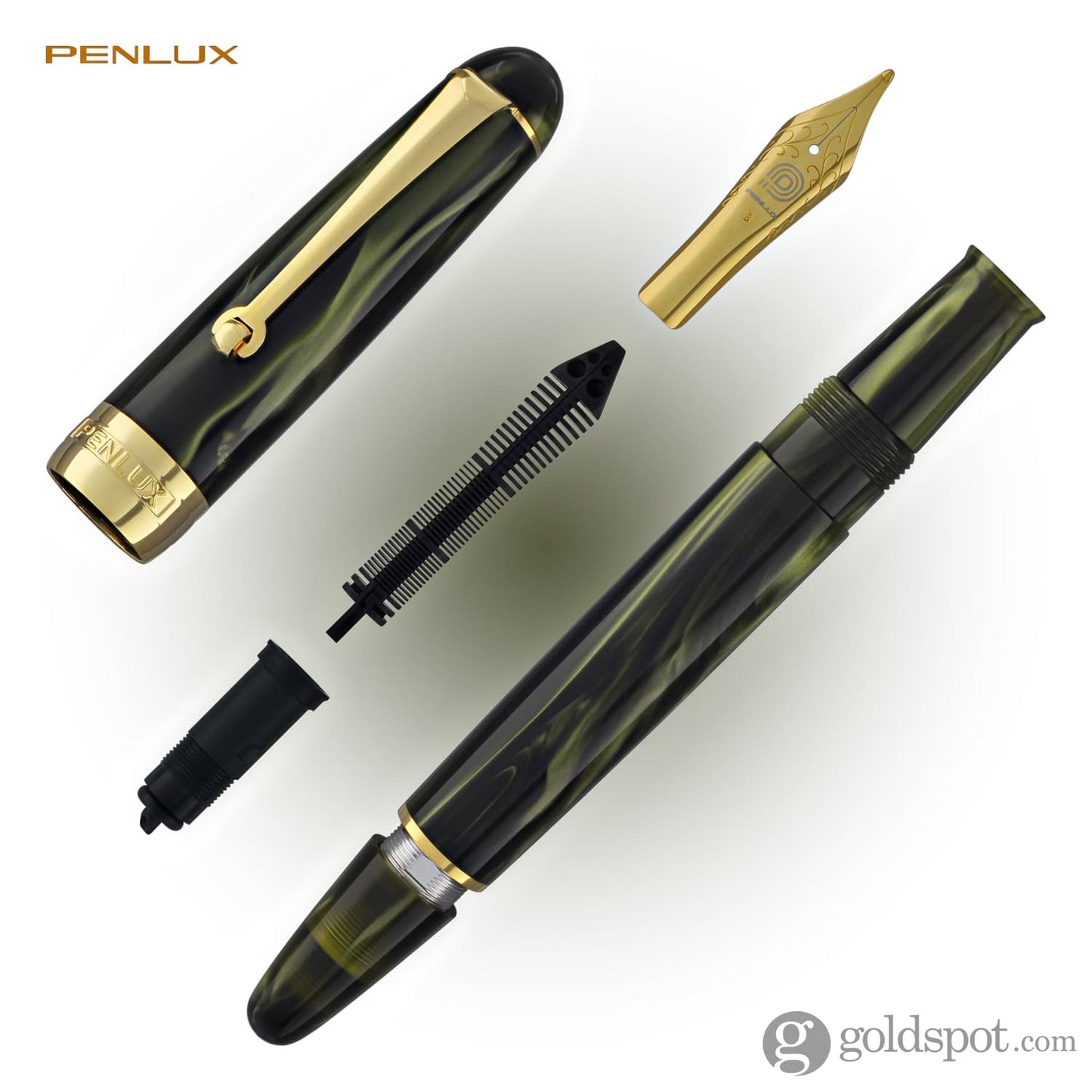 Penlux Masterpiece Delgado Fountain Pen in Moss Fountain Pen