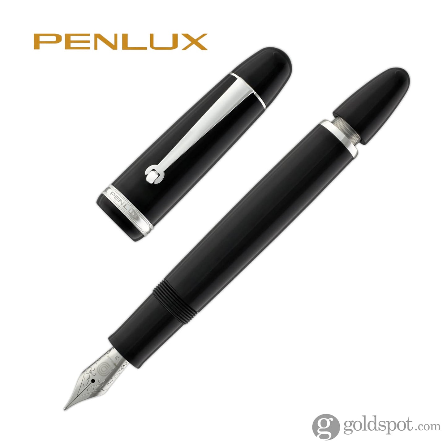 Penlux Masterpiece Grande Fountain Pen in Black Fountain Pen