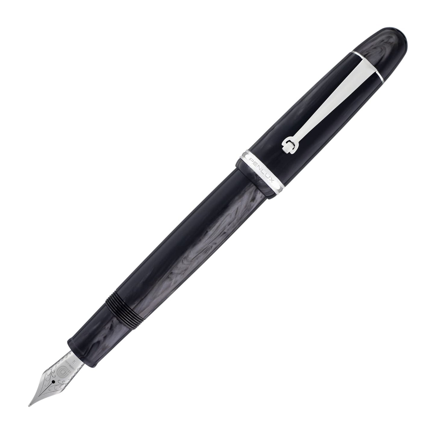 Penlux Masterpiece Grande Fountain Pen in Black Wave Fountain Pen