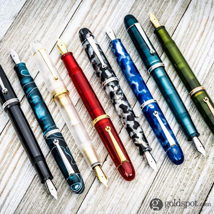 Penlux Masterpiece Grande Fountain Pen in Koi - Black & White Fountain Pen