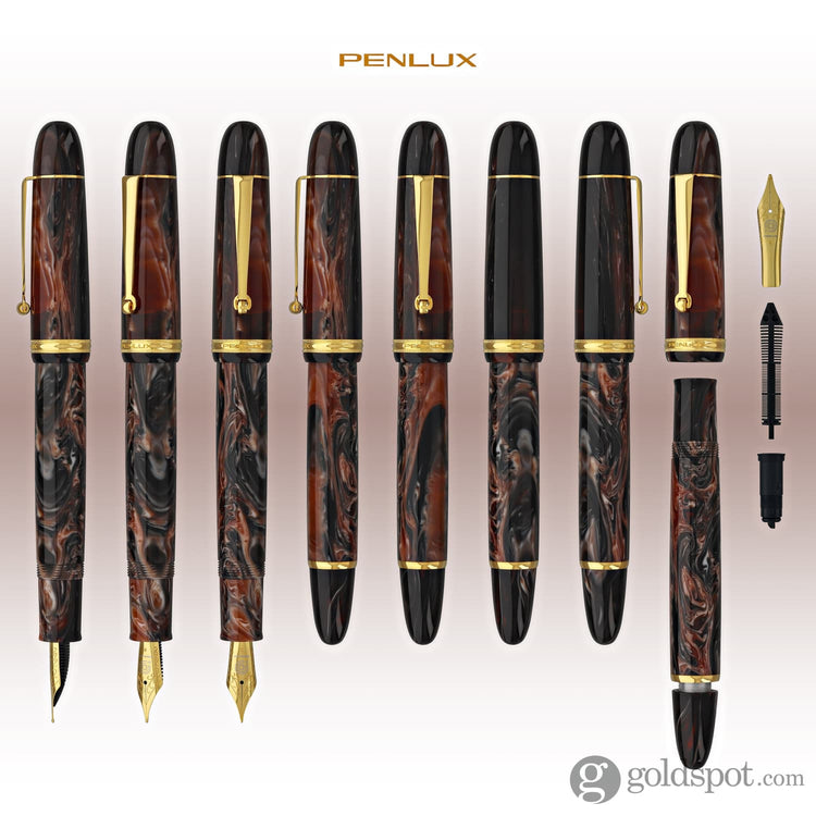 Penlux Masterpiece Grande Fountain Pen in Marble Wave Fountain Pen