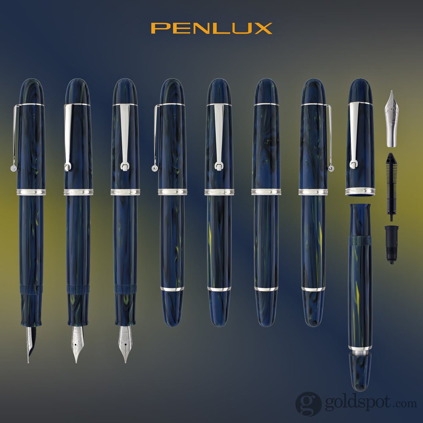 Penlux Masterpiece Grande Fountain Pen in Starry Night Fountain Pen