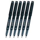 Pilot Bravo Liquid Ink Marker Pen in Black - Bold Point - Pack of 6 Marker