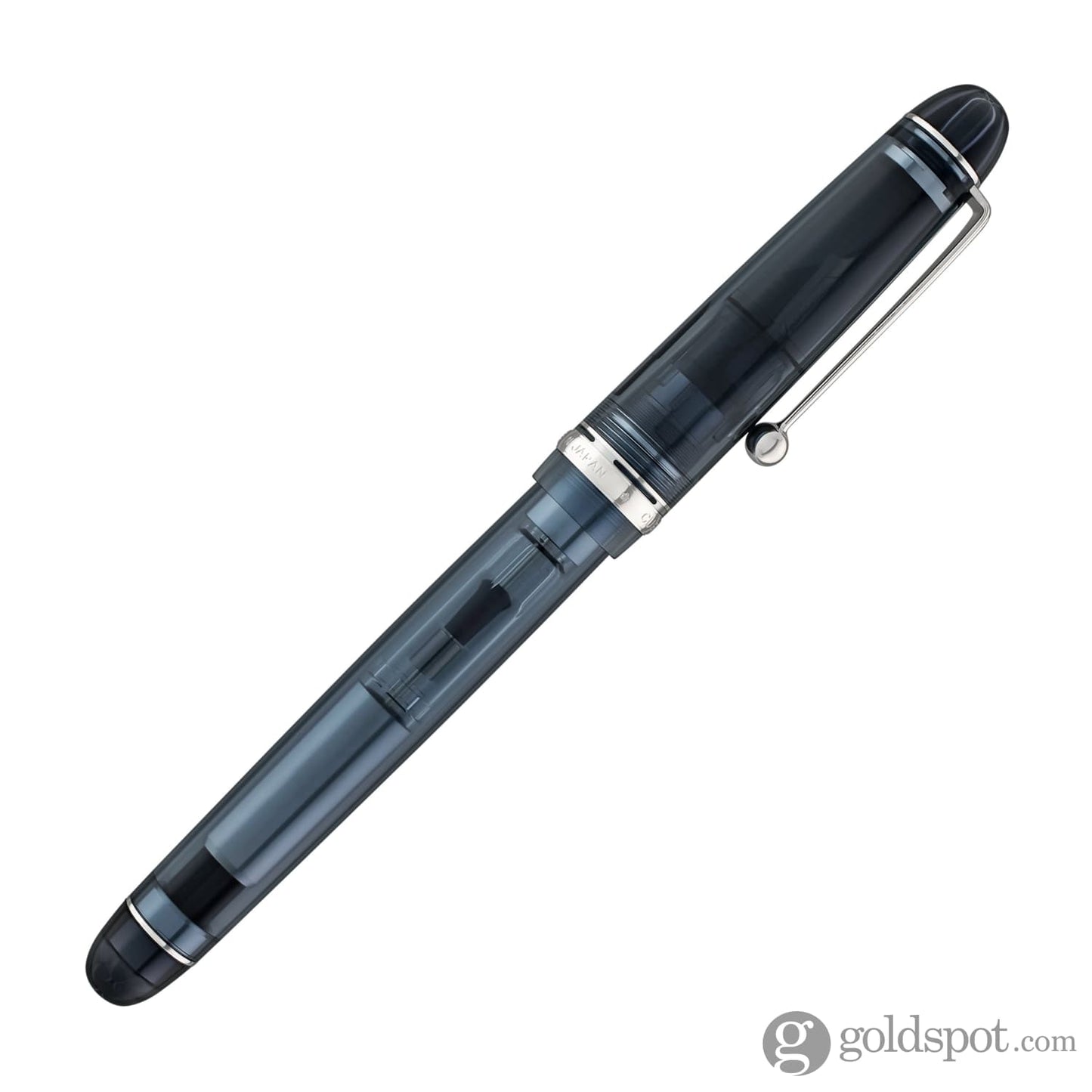 Pilot Custom 74 Fountain Pen in Blue Stone with Silver Trim - 14kt Gold Fountain Pen