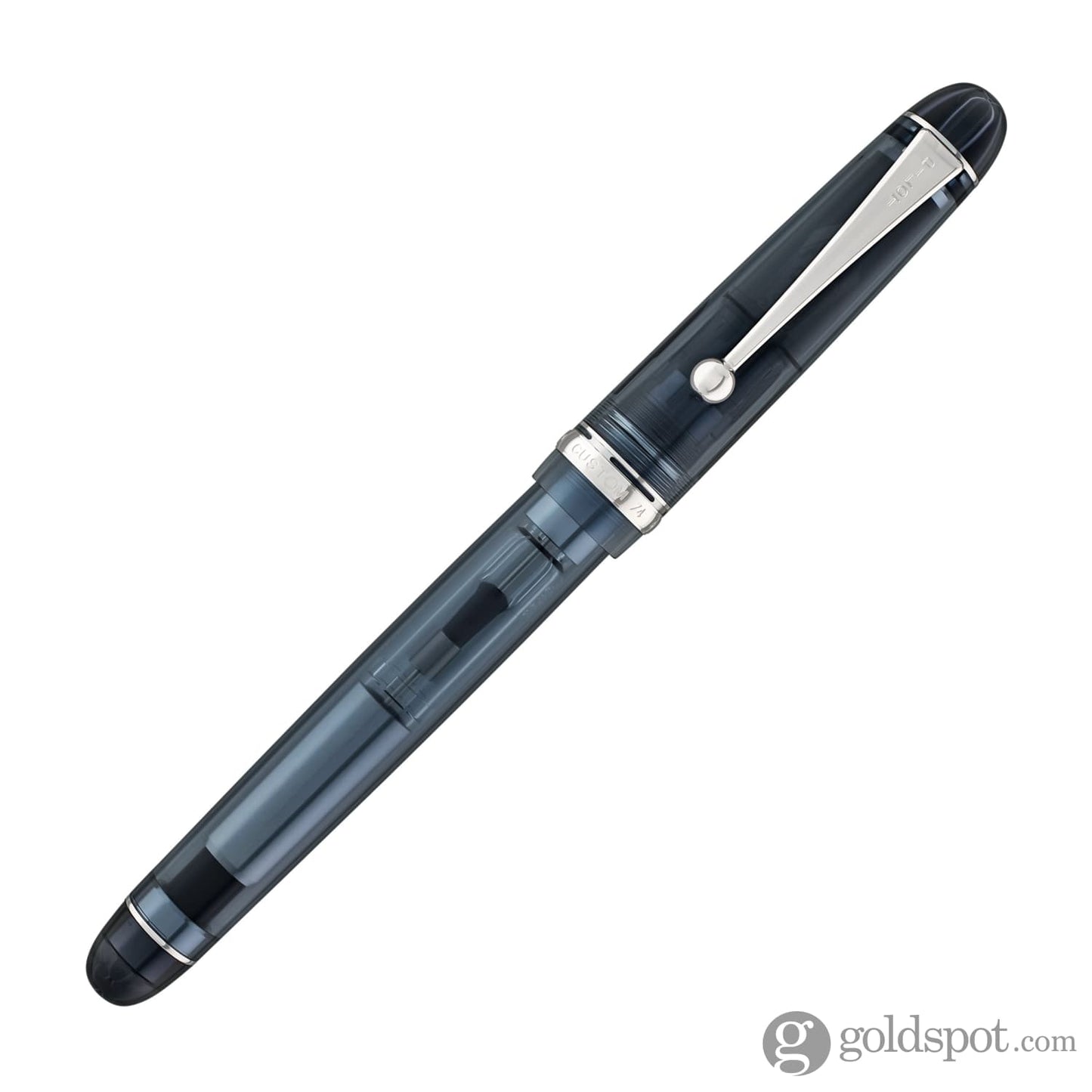 Pilot Custom 74 Fountain Pen in Blue Stone with Silver Trim - 14kt Gold Fountain Pen