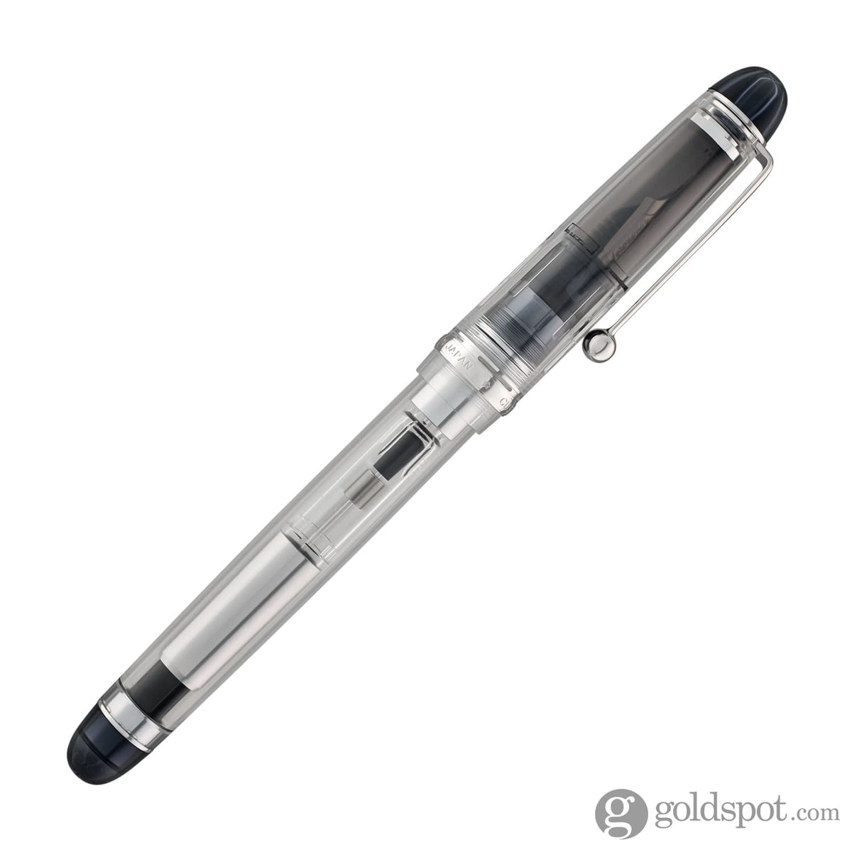 Pilot Custom 74 Fountain Pen in Clear with Silver Trim - 14K Gold 